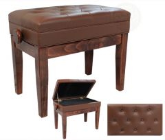 BENCHWORLD MINUET 1c Pw Adjustable Piano Bench Polished Walnut
