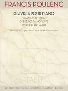 SALABERT EDITIONS FRANCIS Poulenc Oeuvres Pour Piano Edition Originale