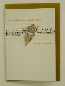THE MUSIC GIFTS CO. HANDMADE Greeting Card - Happy Anniversary
