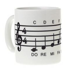 AIM GIFTS MUSIC Scale Coffee Mug, White