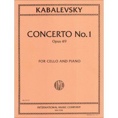 INTERNATIONAL MUSIC KABALEVSKY Concerto No.1 In G Minor Opus 49 For Cello & Piano
