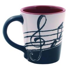 AIM GIFTS MUSIC Note Latte Mug (14 Oz)