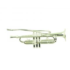 AIM GIFTS SILVER Trumpet Ornament