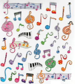 AIM GIFTS WHIMSY Music Stickers