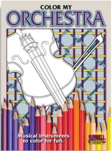 SANTORELLA PUBLISH COLOR My Orchestra Middle School To Adult Coloring Book