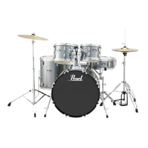 PEARL ROADSHOW 5pc Drum Kit 22/10/12/16 With Hardware & Cymbals, Charcoal Metallic