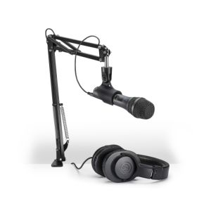 AUDIO-TECHNICA AT2005USBPK Streaming & Podcasting Bundle W/mic,headphones,boom Arm & Cable